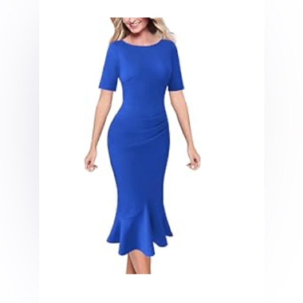 Cocktail Party Mermaid Bodycon Midi Dress